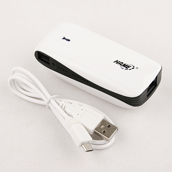 HAME A2 5200mAh Power Bank 3G Hotspot WiFi Router White - Click Image to Close